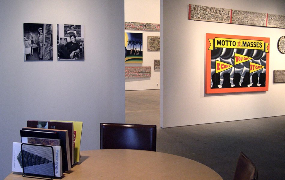 Artspace_JesseHowardRogerBrownNowReadOn_2005_04-950x602