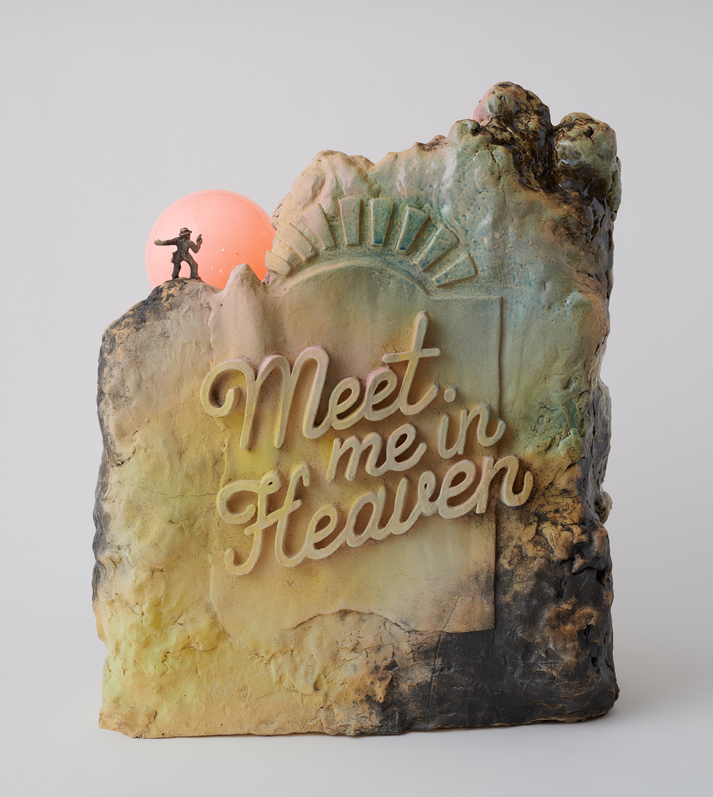 Eleanor Foy western lamp with meet me in heaven text