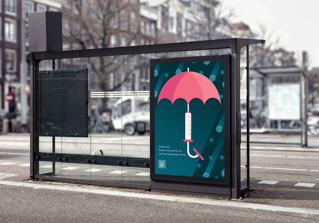 Rebecca Wagner bus stop ad